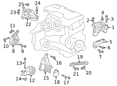 Engine Mounting for 2015 Buick Verano #0