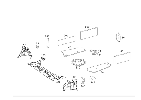 Insulation in Luggage Compartment and Rear End Pillar for 2011 Mercedes-Benz CL63 AMG #0