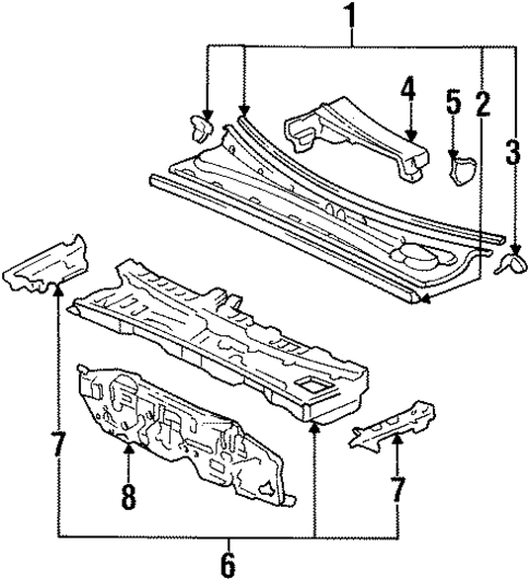Cowl for 1996 Honda Prelude #0