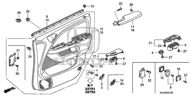 Front Door Lining for 2007 Honda Odyssey #0