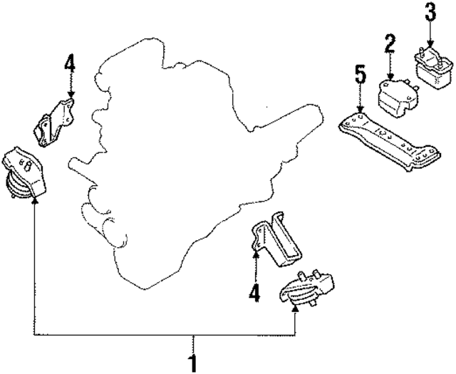 1121040F00 - Engine: Mount for Nissan Image
