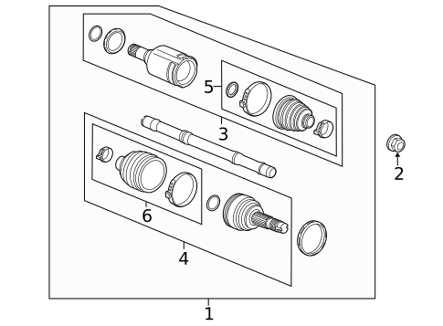 Carrier & Front Axles for 2016 Buick Envision #0