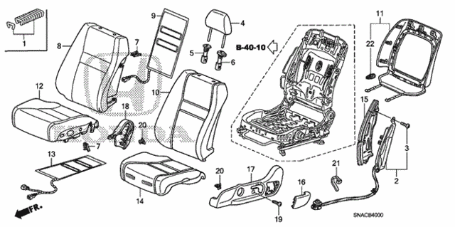 Front Seat (L.) (1) for 2010 Honda Civic #0