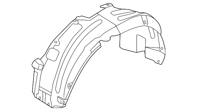 thumbnail interactive-video image 1 of Evan-Fischer Front Driver Side Fender Liner For Hyundai Tucson 2014-2015, Direct Fit With Insulation Foam 1 of 4