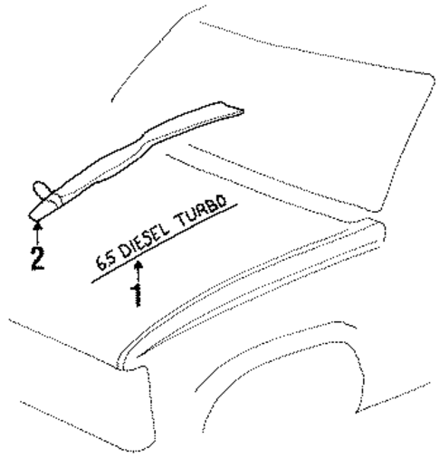 Exterior Trim - Hood for 1994 Chevrolet K1500 Pickup #0
