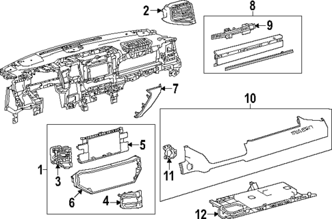 Instrument Panel Components for 2023 Toyota Sequoia #1