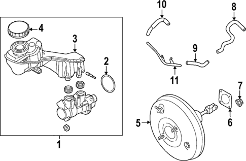 Master Cylinder - Components On Dash Panel for 2025 INFINITI QX55 #0