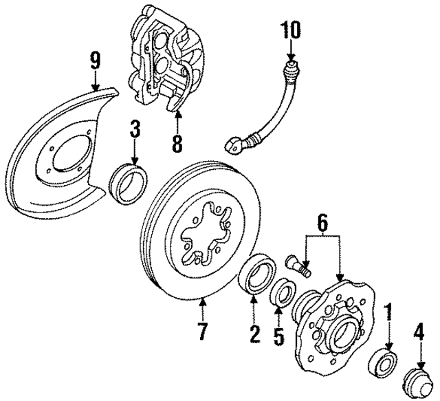 4101109G05RE - : Caliper for Nissan: D21, Pathfinder Image