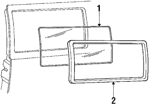 Glass - Side Panel for 1985 Ford E-250 Econoline #1