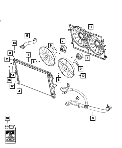 Radiator and Related Parts; Charge Air Cooler for 2014 Chrysler 200 #1