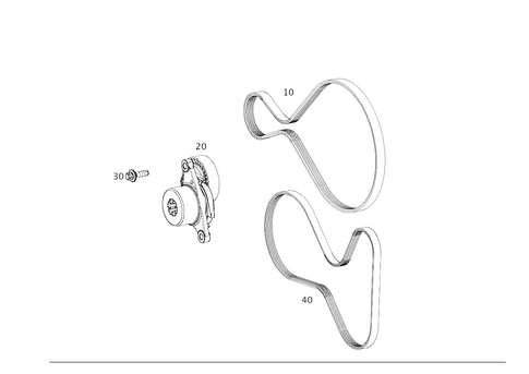 V-Belt, Belt Tightener, Sheave Pulley for 2023 Mercedes-Benz G550 #0