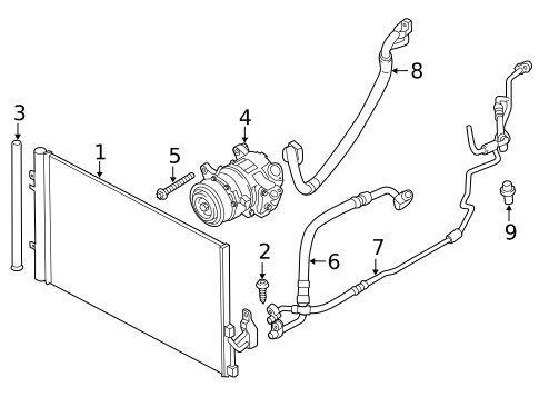 Condenser, Compressor & Lines for 2016 BMW X3 #0