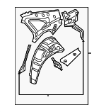 17A809604A - : Inner Panel Assembly for Volkswagen: Jetta Image