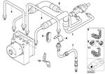 34326754891 - Brakes: Pipeline with Pressure Hose for BMW Image