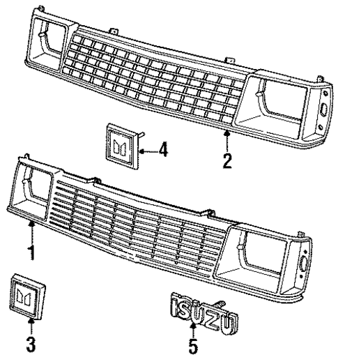 Grille for 1984 Isuzu I-Mark #0