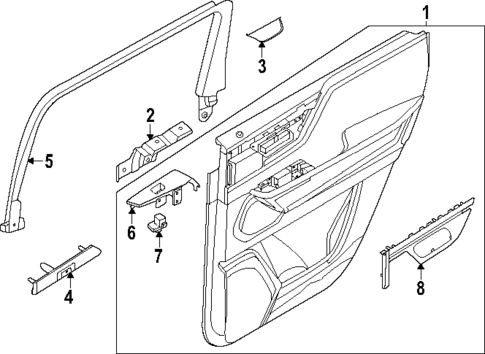 Interior Trim - Rear Door for 2025 INFINITI QX80 #0