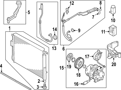 Condenser, Compressor & Lines for 2025 Kia Sportage #0