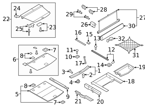 Interior Trim - Rear Body for 2010 Audi Q7 #0