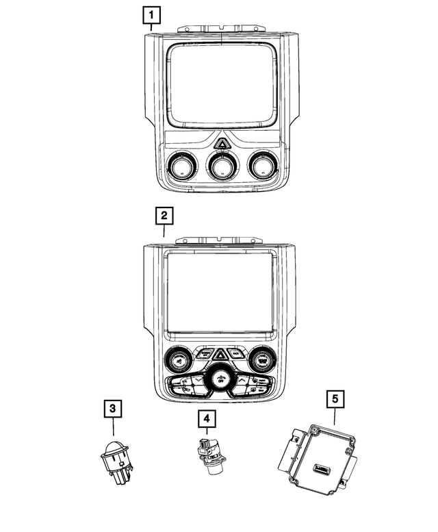 1UJ97DX9AL - Air Conditioners and Heaters: Center Stack for Mopar Image