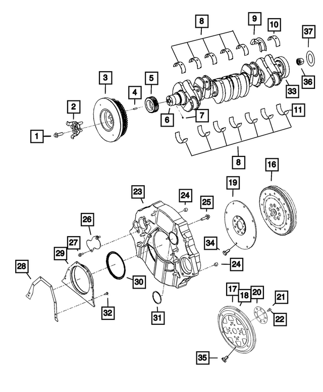 68002984AA - 6.7L Turbo Diesel; Engine: Bolt, Mounting for Mopar Image