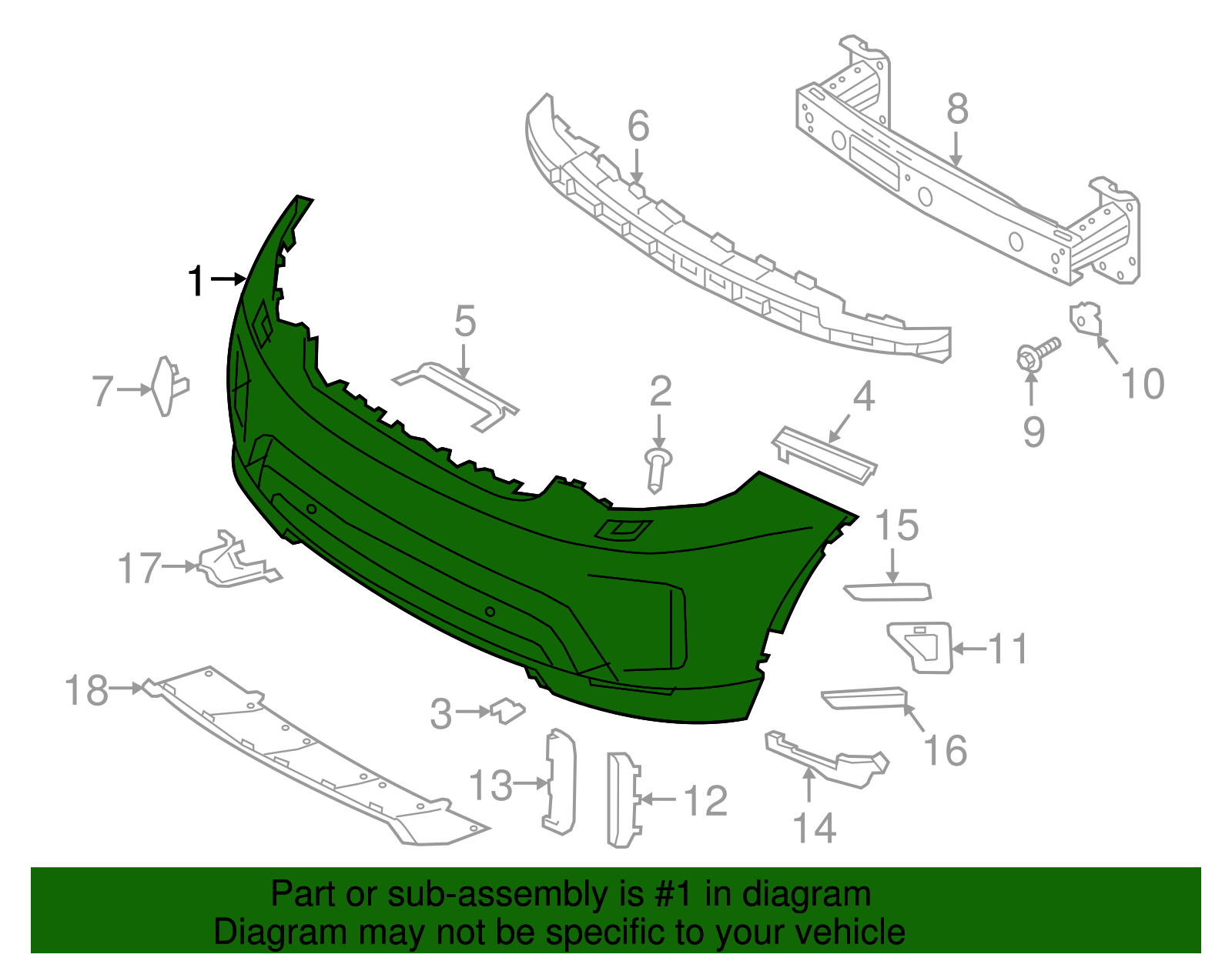 Genuine OEM Bumper Cover Part# LR082824 Fits 2017-2020 Land