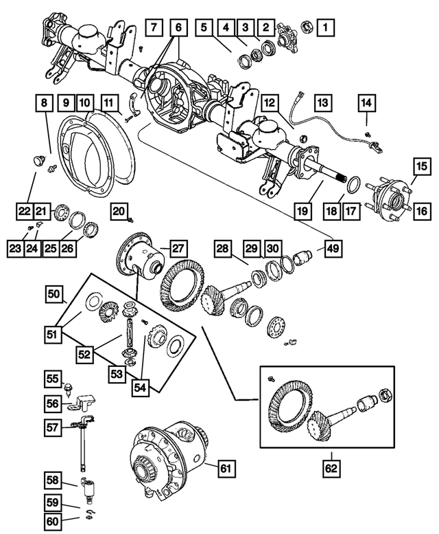 5135769AG - Rear Axle: Axle Housing for Mopar Image