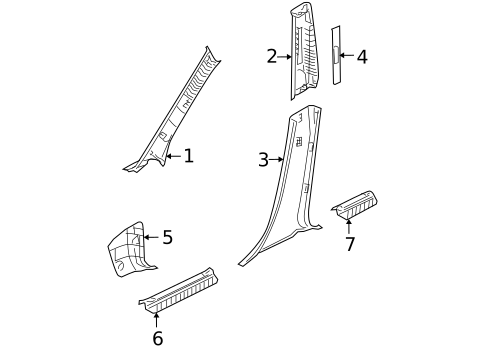 Interior Trim - Pillars for 2005 Mazda 3 #1