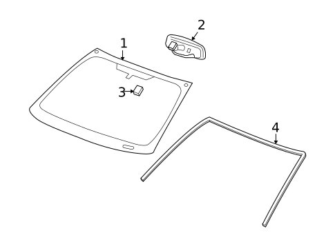 Glass - Windshield for 2007 Chevrolet Uplander #3