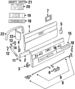 9384901G0A - : Panel Below Gate Grommet for Nissan: D21, Pickup Image