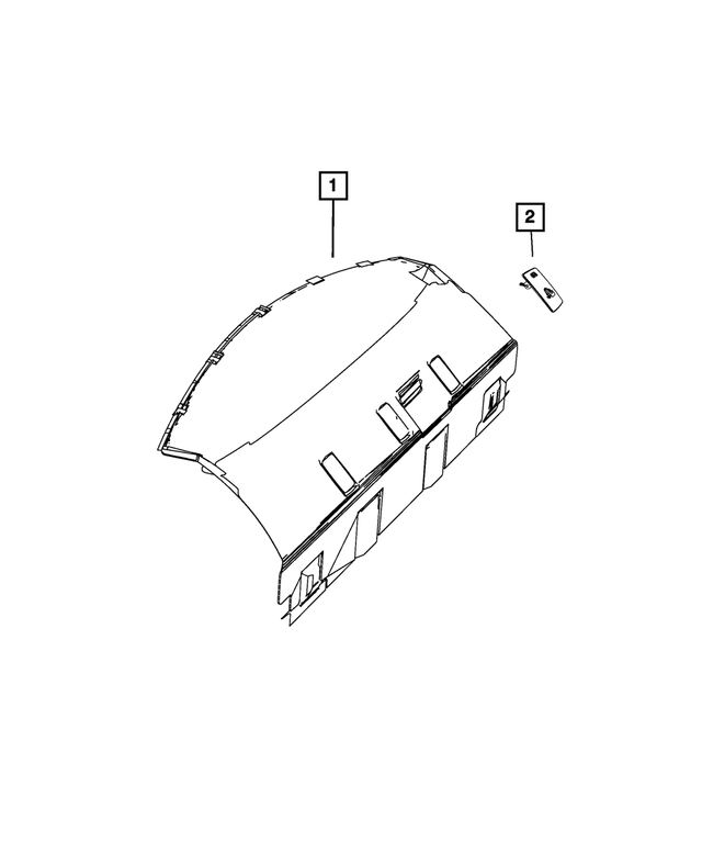 « 1LM49LC5AM – Interior Trim : Tablette Arrière Panneau pour Mopar Image »