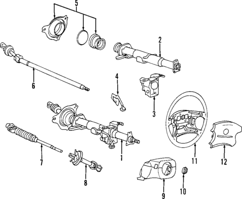 Steering Column for 2003 INFINITI QX4 #0