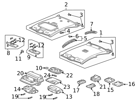 Interior Trim - Roof for 2005 Honda Accord #1