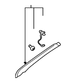 7210A161HA - Body: Windshield Pillar Trim for Mitsubishi Image