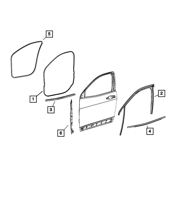 « 68442216AA – Doors, Door Mirrors and Related Parts : Glace De Porte Joint D`etancheite, Côté Droit pour Mopar Image »