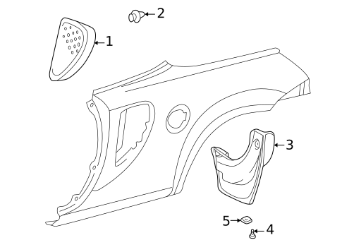Exterior Trim - Quarter Panel for 2002 Toyota MR2 Spyder #0