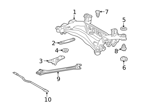 Suspension Mounting for 2006 Lexus GS430 #0