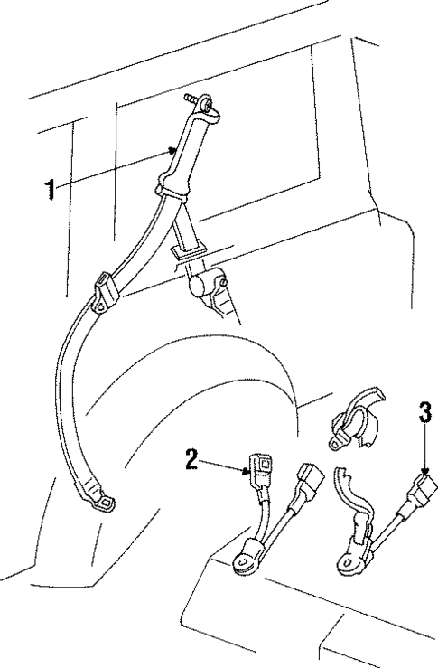 Rear Seat Belts for 1997 Jeep Cherokee #0