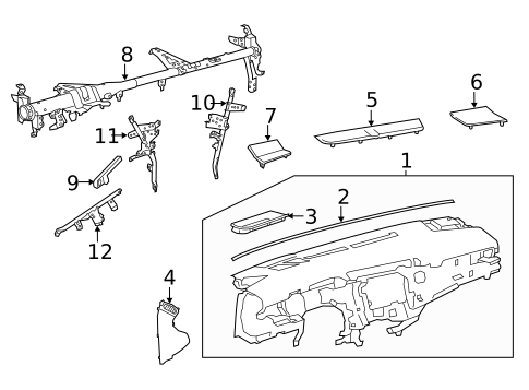 Instrument Panel for 2022 Toyota Camry #1