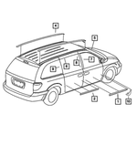 WV92EBLAA - Exterior Ornamentation: Front Door Molding, Right for Chrysler: Town &amp; Country | Dodge: Caravan, Grand Caravan Image