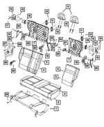 1ER341DAAA - : Rear Headrest for Jeep: Compass, Patriot Image