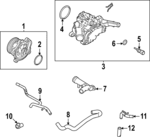 140556RC2C - : Water Hose for Nissan Image