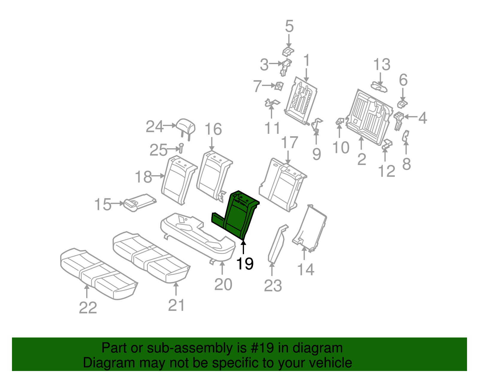Seat Back Cover - BMW (52-10-6-973-447)