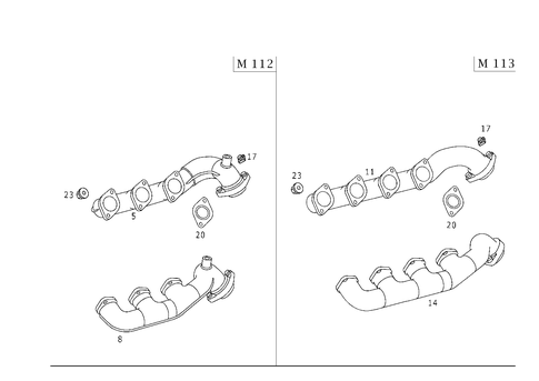 Exhaust Manifold for 2003 Mercedes-Benz ML55 AMG #0
