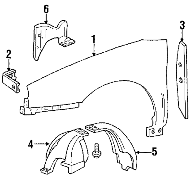 F6DZ16102AA - Body: Fender Liner for Ford Image