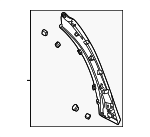 KMV651RH0B - Body: Pillar Molding for Mazda: CX-70, CX-90 Image