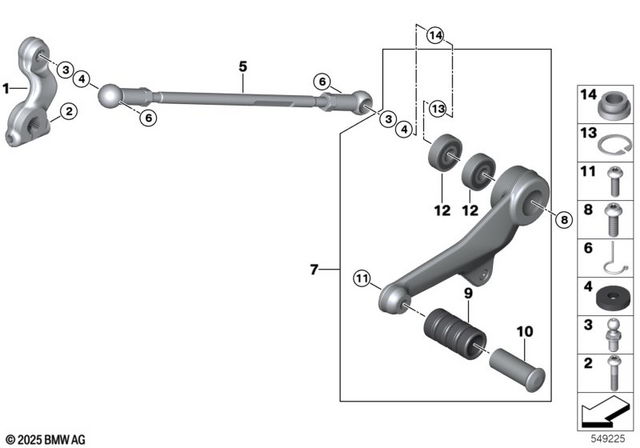 23417922094 - Manual Transmission: Transmission Shift Lever -  for BMW-Motorrad Image