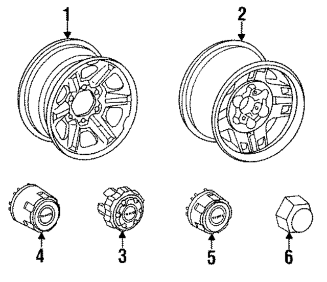 4260160370 - : Wheel Steel 15x6 for Toyota Image