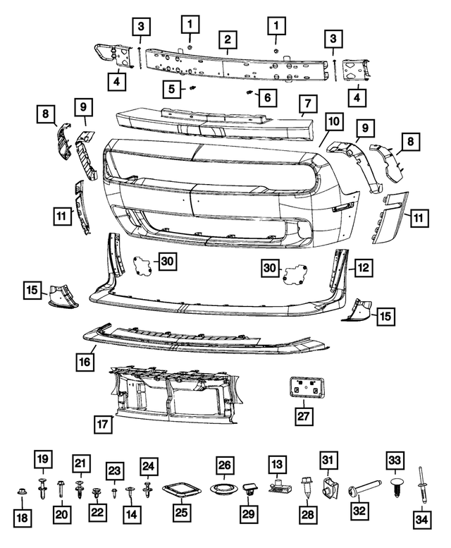 6101981 - Frame, Bumper and Fascia: Screw for Dodge: Challenger Image