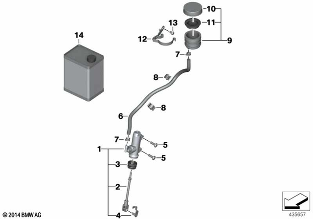 34317705580 - Brakes: Brake Master Cylinder - D=14mm for BMW-Motorrad Image image