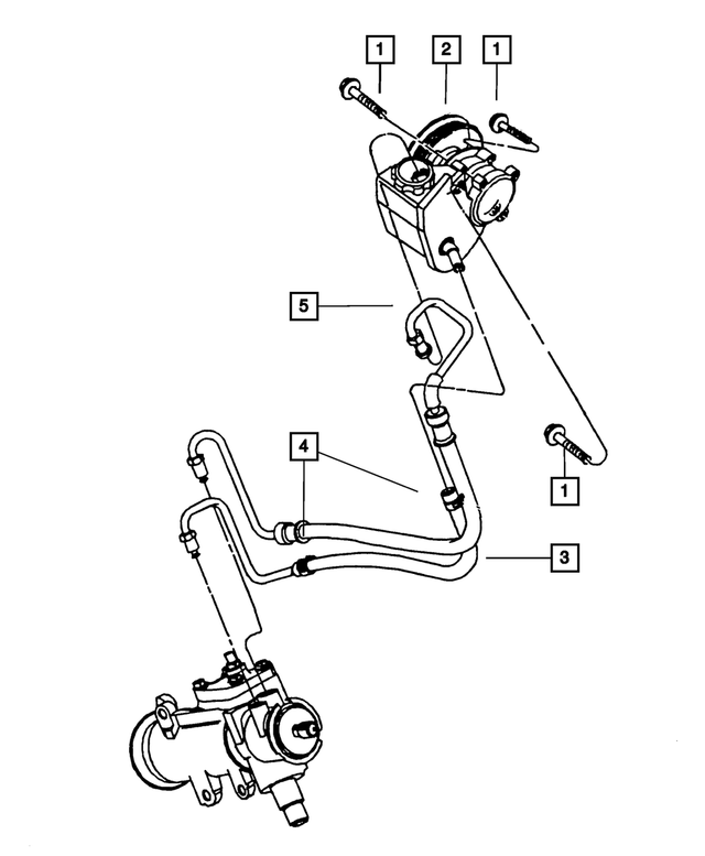 « 52089169AE –  : Retour De Direction Assistée Durite pour Mopar Image »